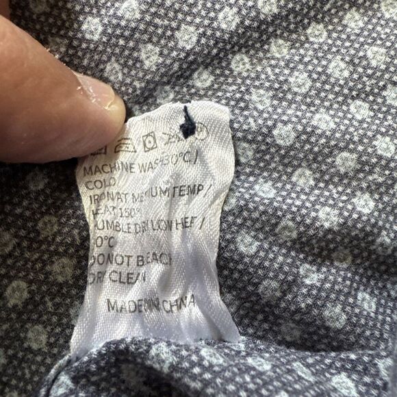 Luchiano Visconti Shirt Mens Casual Button Down Striped Long Sl Dark Blue Size L - Picture 2 of 7